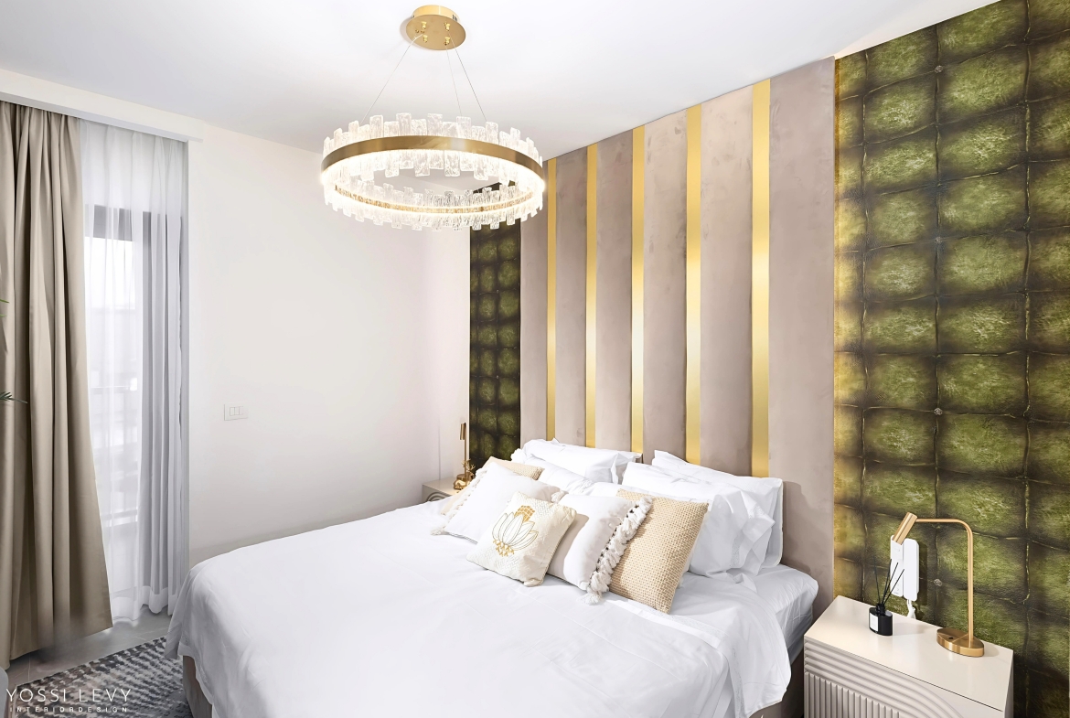 Modern Bedroom In Luxury Savyon View Tower Apartment