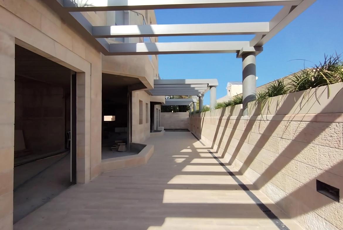 Spacious Outdoor Walkway of A New House in Talbiyeh